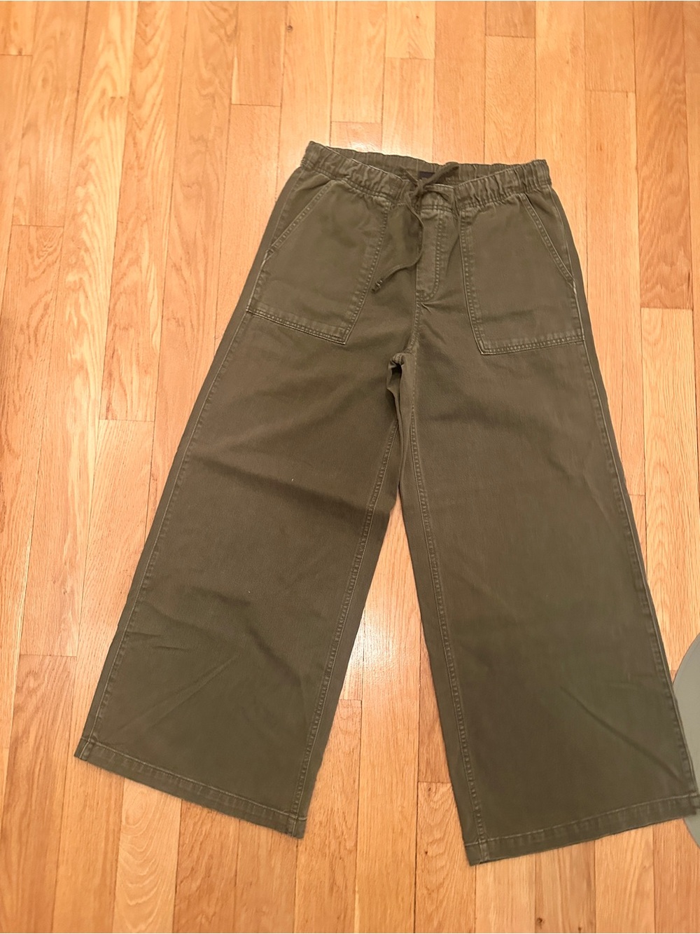 Gap Mid Rise Wide Leg Utility Pants in Olive Green